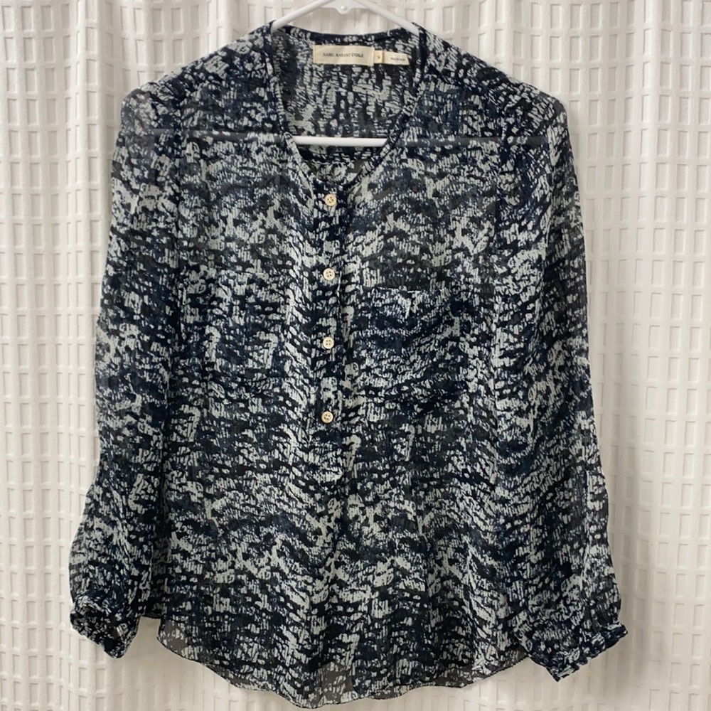 Isabel Marant Etoille 100% Silk Blouse, Size 38.